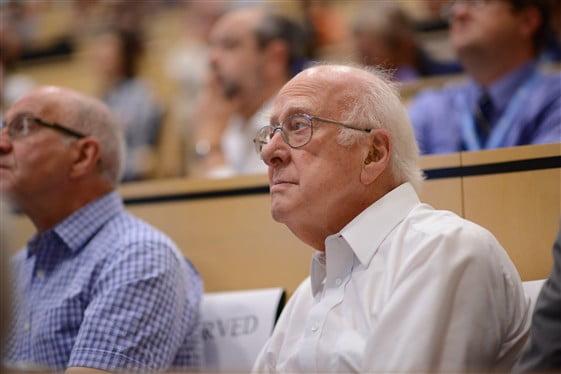 Peter Higgs op CERN