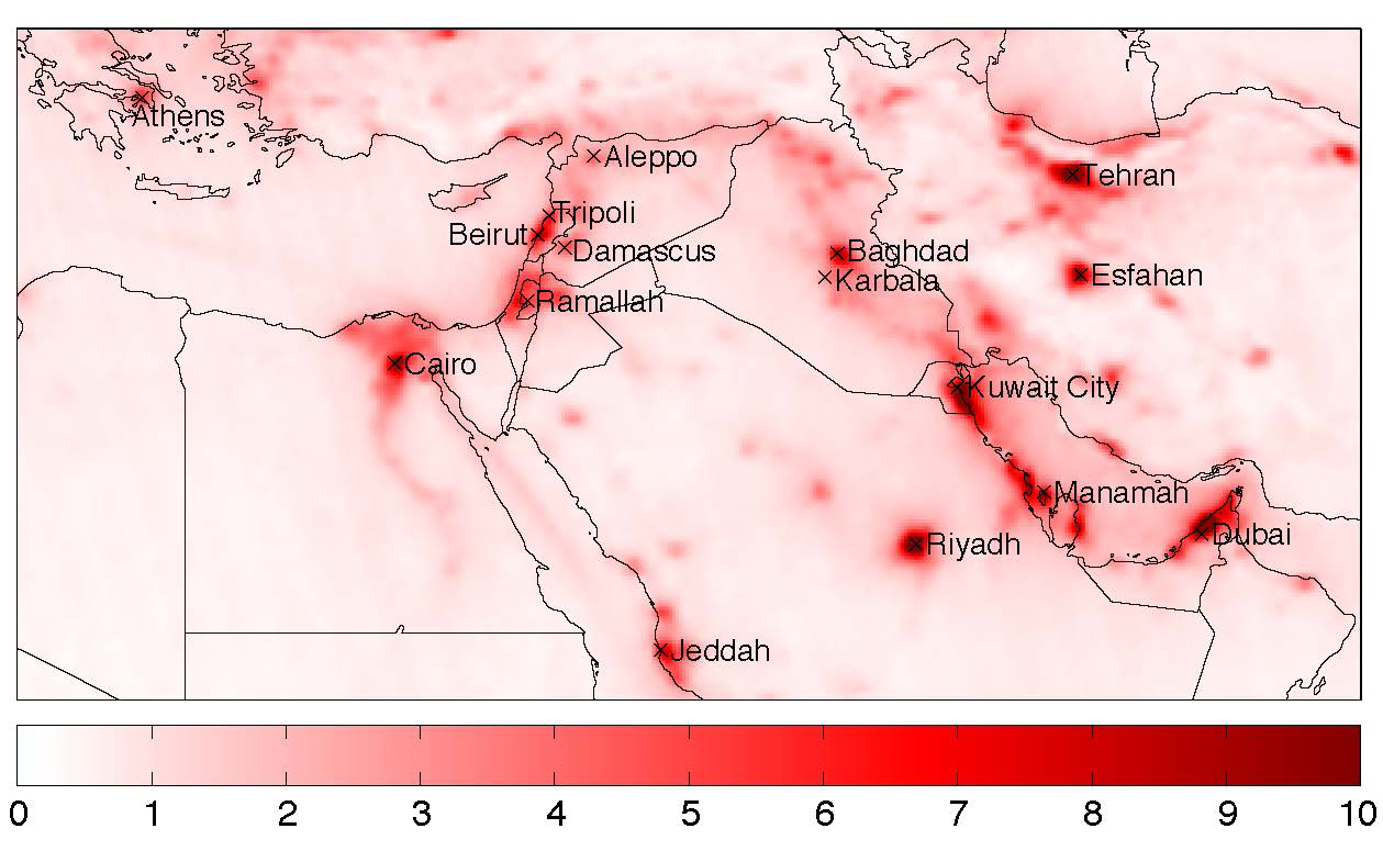 Luchtvervuiling Midden-Oosten