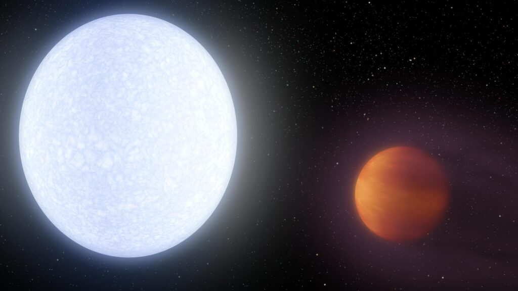 de ultra hete exoplaneet KELT-9b