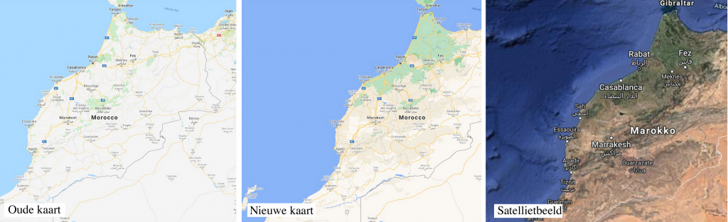 Google maps voegt kleur en detail toe Marokko